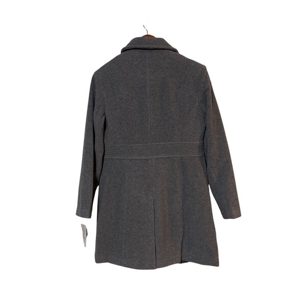 NWT Larry Levine Gray Wool-Blend Peacoat Button-Down Front & Tailored Fit - PM - Picture 4 of 7